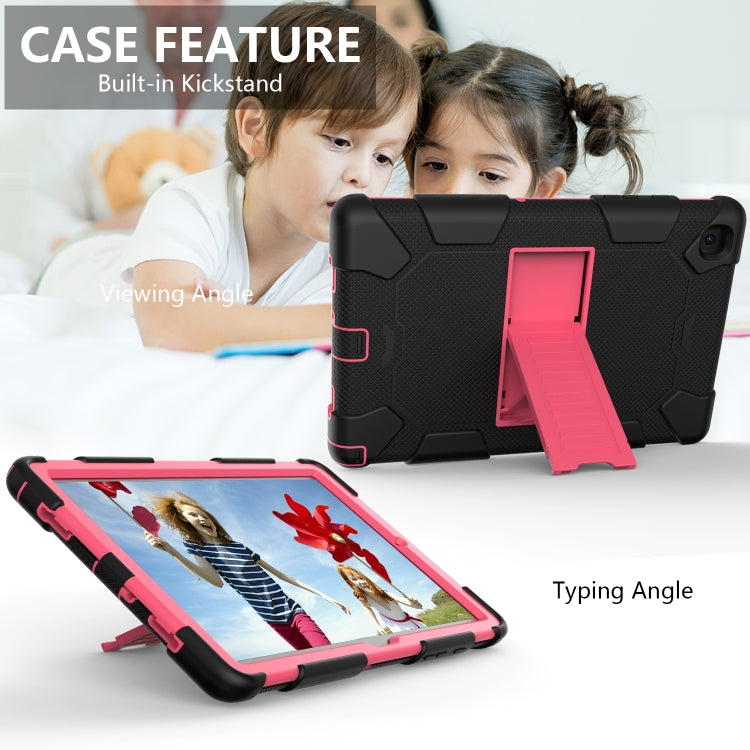 For Samsung Galaxy Tab A7 (2020) T500/T505 Shockproof Two-Color Silicone Protective Case with Holder