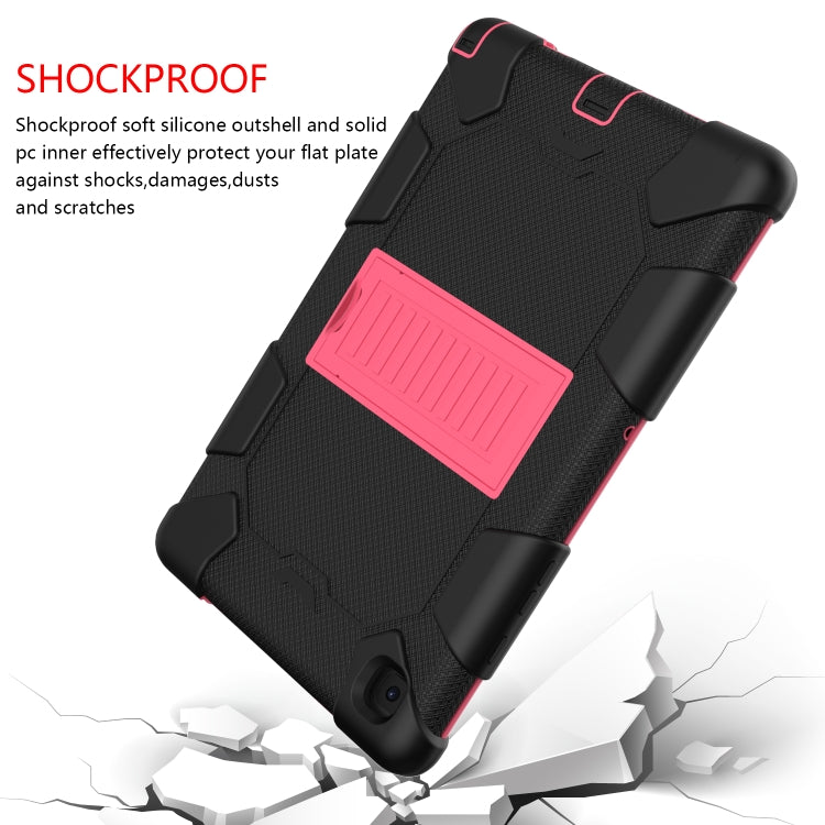 For Samsung Galaxy Tab A7 (2020) T500/T505 Shockproof Two-Color Silicone Protective Case with Holder