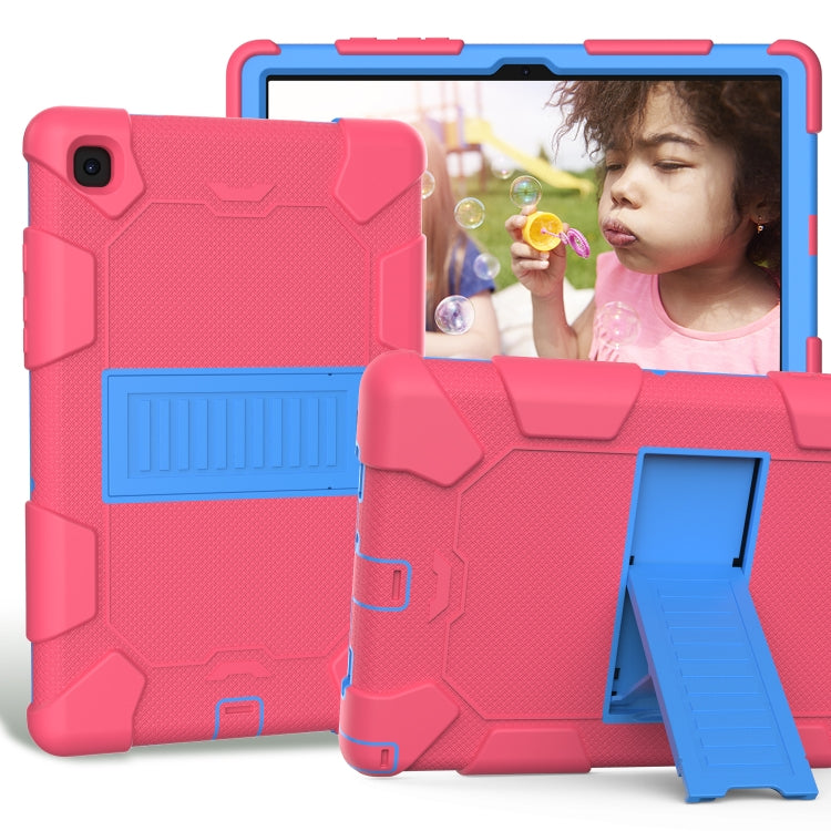 For Samsung Galaxy Tab A7 (2020) T500/T505 Shockproof Two-Color Silicone Protective Case with Holder