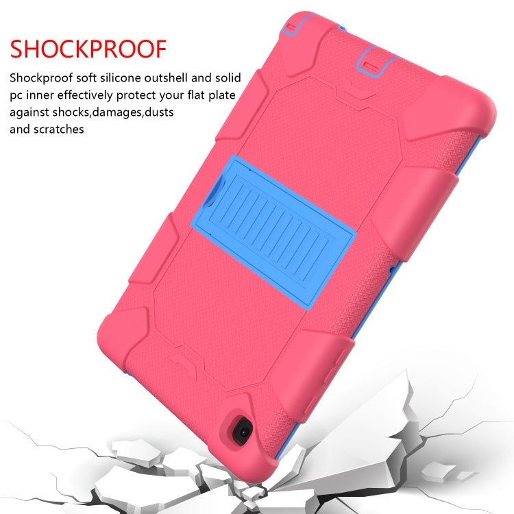 For Samsung Galaxy Tab A7 (2020) T500/T505 Shockproof Two-Color Silicone Protective Case with Holder