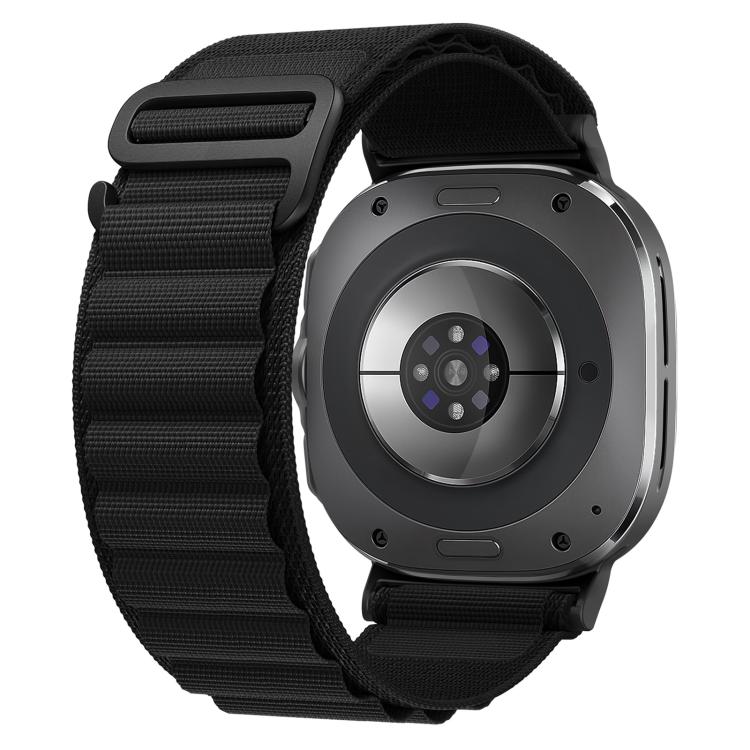 For Samsung Galaxy Watch Ultra 47mm / Ultra 2025 xDfind Black Buckle Loop Nylon Watch Band