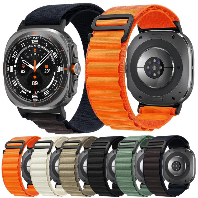 For Samsung Galaxy Watch Ultra 47mm / Ultra 2025 xDfind Black Buckle Loop Nylon Watch Band