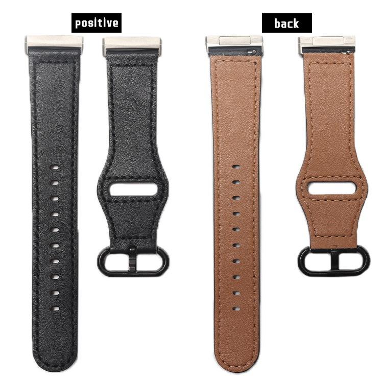 For Fitbit Versa 3 / 4 / Sense 2 Classic Buckle Genuine Leather Watch Band