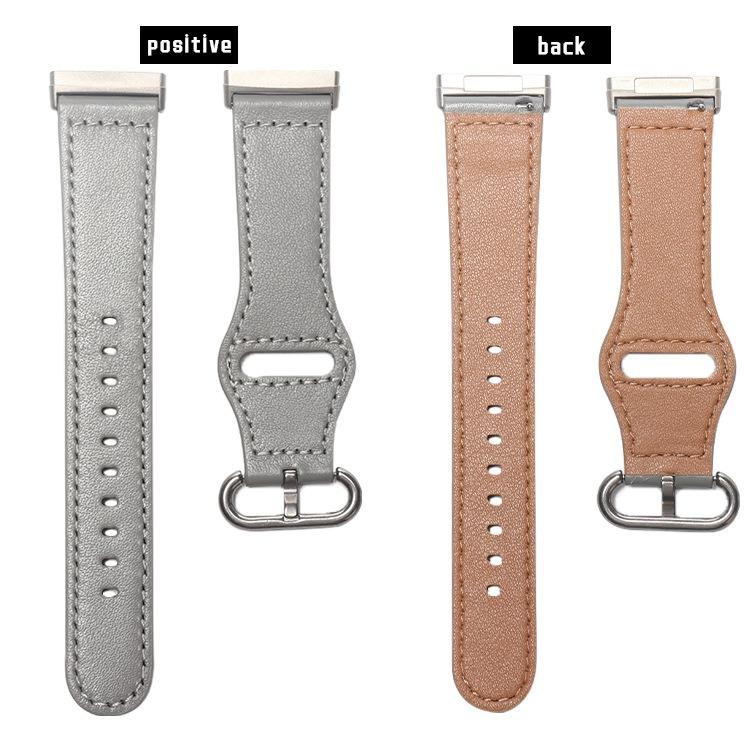 For Fitbit Versa 3 / 4 / Sense 2 Classic Buckle Genuine Leather Watch Band