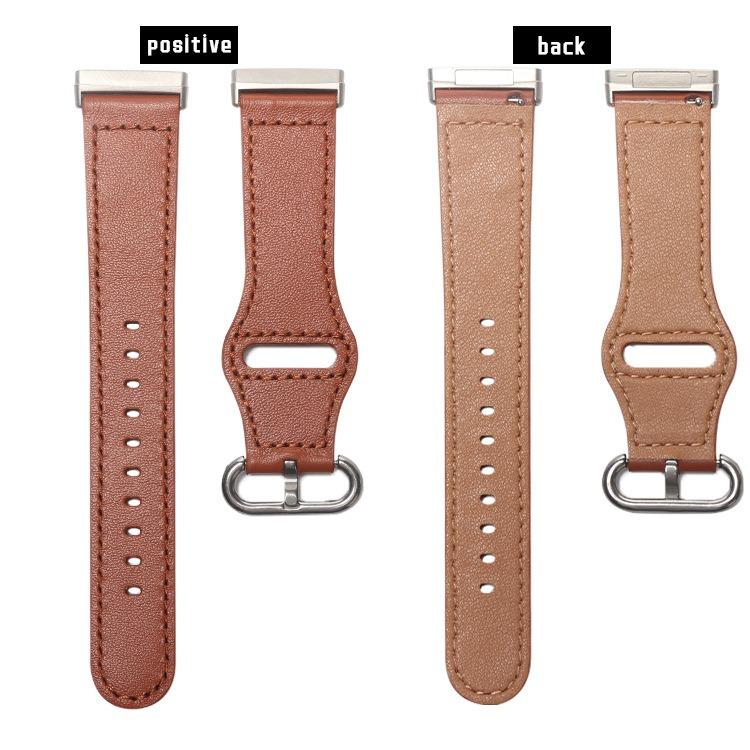 For Fitbit Versa 3 / 4 / Sense 2 Classic Buckle Genuine Leather Watch Band