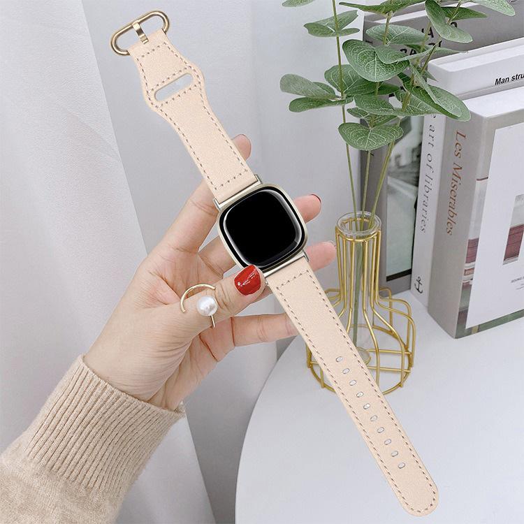 For Fitbit Versa 3 / 4 / Sense 2 Classic Buckle Genuine Leather Watch Band