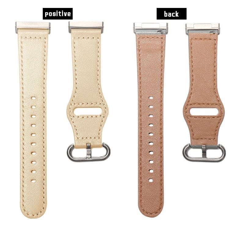 For Fitbit Versa 3 / 4 / Sense 2 Classic Buckle Genuine Leather Watch Band