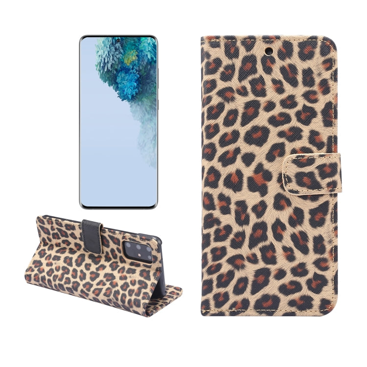 For Samsung Galaxy Note20 Leopard Pattern Horizontal Flip Leather Case with Holder & Card Slots