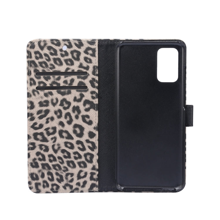 For Samsung Galaxy Note20 Leopard Pattern Horizontal Flip Leather Case with Holder & Card Slots