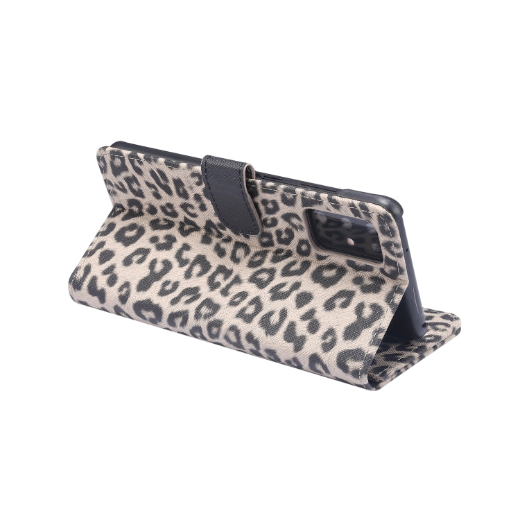 For Samsung Galaxy Note20 Leopard Pattern Horizontal Flip Leather Case with Holder & Card Slots
