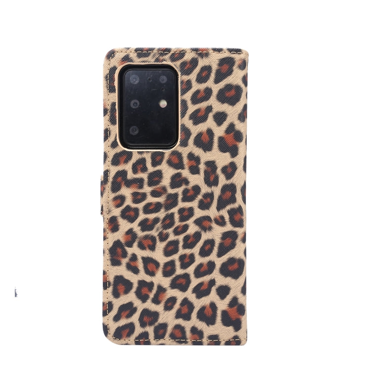 For Samsung Galaxy Note20 Ultra Leopard Pattern Horizontal Flip Leather Case with Holder & Card Slots