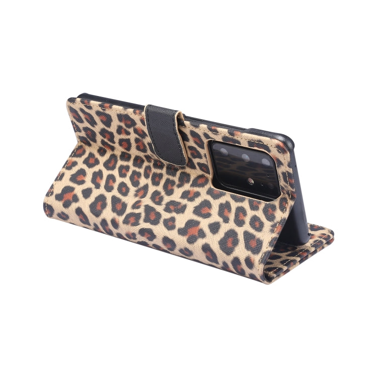 For Samsung Galaxy Note20 Ultra Leopard Pattern Horizontal Flip Leather Case with Holder & Card Slots