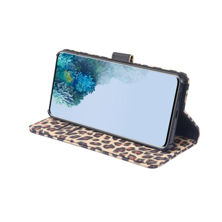 For Samsung Galaxy Note20 Ultra Leopard Pattern Horizontal Flip Leather Case with Holder & Card Slots