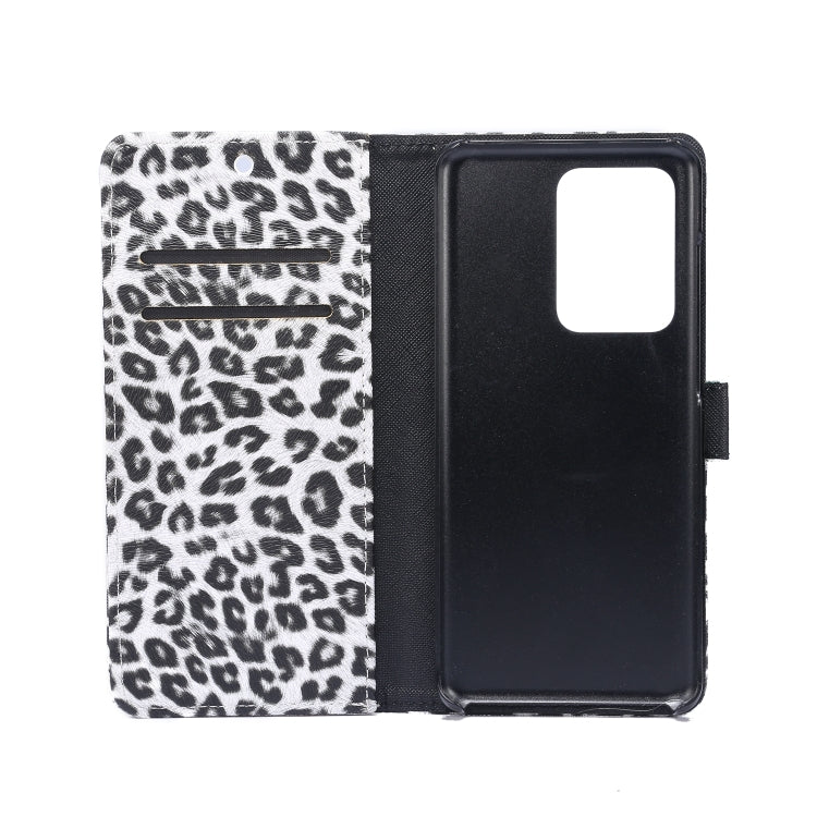For Samsung Galaxy Note20 Ultra Leopard Pattern Horizontal Flip Leather Case with Holder & Card Slots