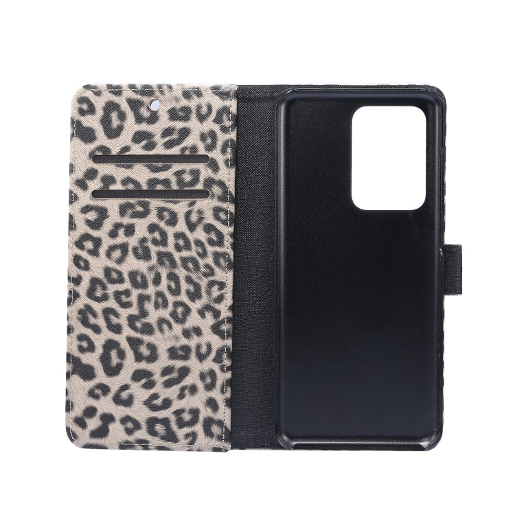 For Samsung Galaxy Note20 Ultra Leopard Pattern Horizontal Flip Leather Case with Holder & Card Slots