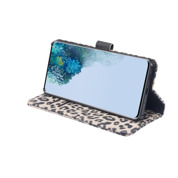 For Samsung Galaxy Note20 Ultra Leopard Pattern Horizontal Flip Leather Case with Holder & Card Slots