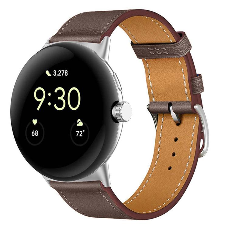 For Google Pixel Watch 4 / 3 45mm Fashionable Genuine Leather Watch Band