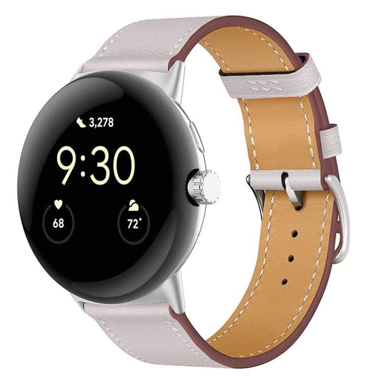 For Google Pixel Watch 4 / 3 45mm Fashionable Genuine Leather Watch Band