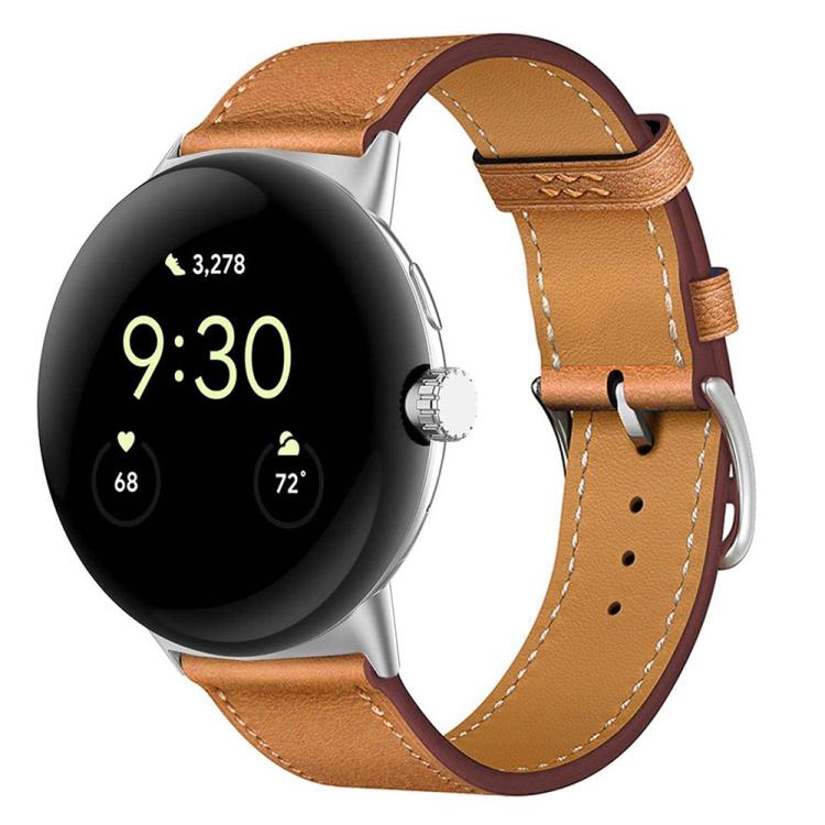 For Google Pixel Watch 4 / 3 45mm Fashionable Genuine Leather Watch Band