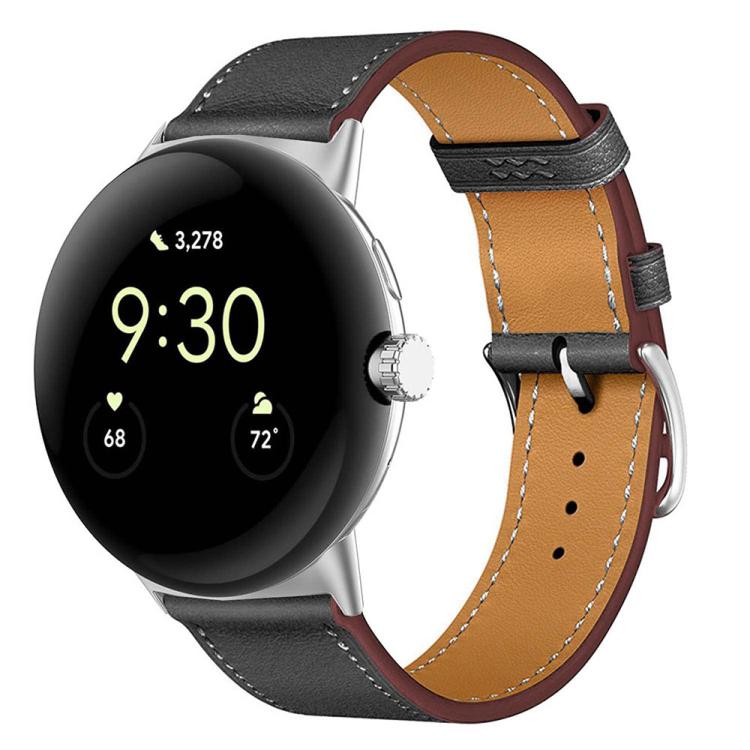 For Google Pixel Watch 4 / 3 / 2 / 1 41mm Fashionable Genuine Leather Watch Band