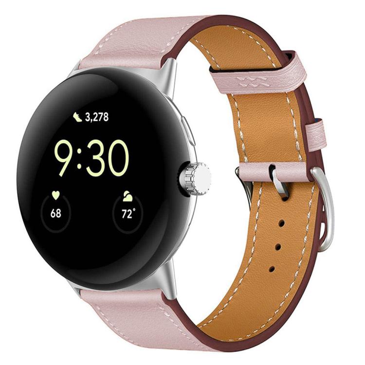 For Google Pixel Watch 4 / 3 / 2 / 1 41mm Fashionable Genuine Leather Watch Band