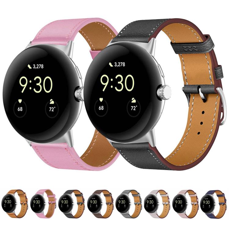 For Google Pixel Watch 4 / 3 45mm Fashionable Genuine Leather Watch Band