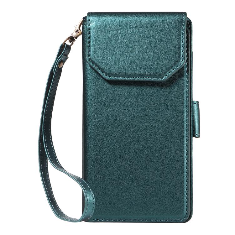 For iPhone 17 Multi Card Wallet Leather Phone Case with Strap