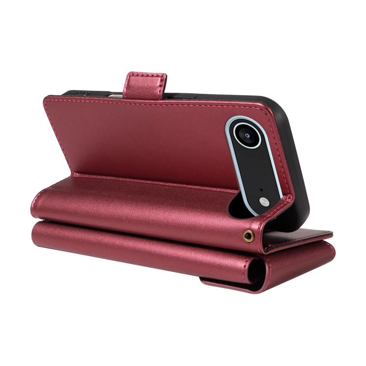 For iPhone Air Multi Card Wallet Leather Phone Case with Strap