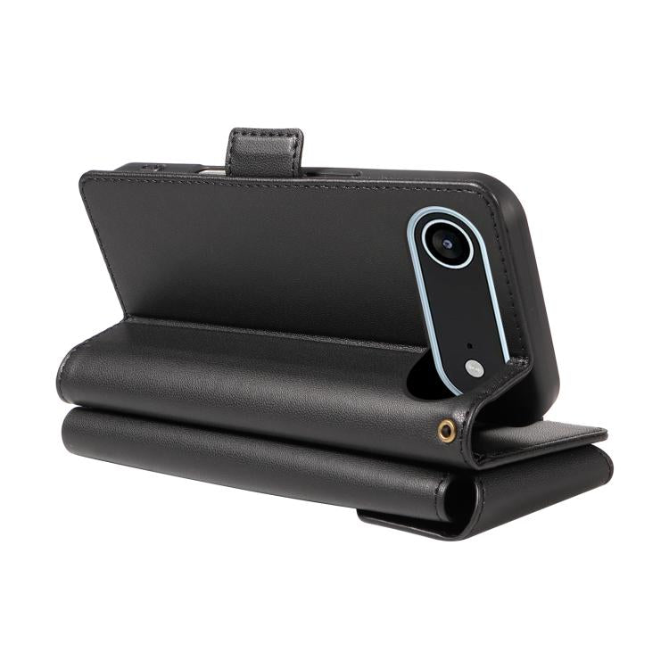 For iPhone Air Multi Card Wallet Leather Phone Case with Strap