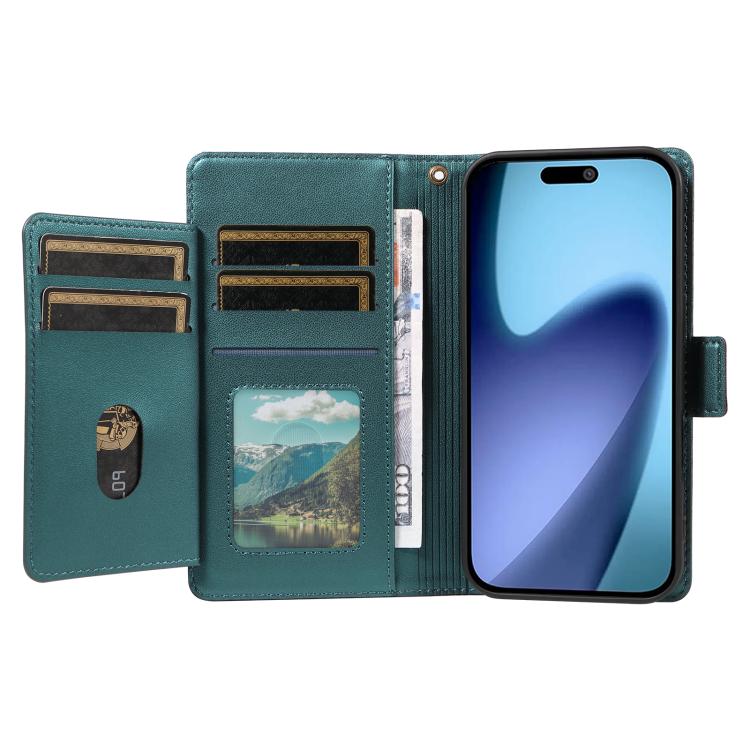 For iPhone Air Multi Card Wallet Leather Phone Case with Strap