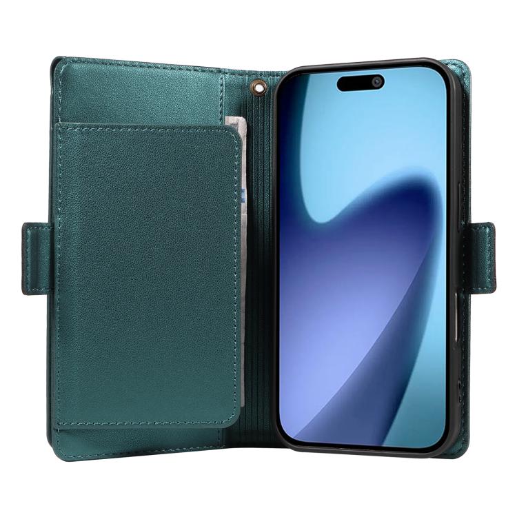 For iPhone Air Multi Card Wallet Leather Phone Case with Strap