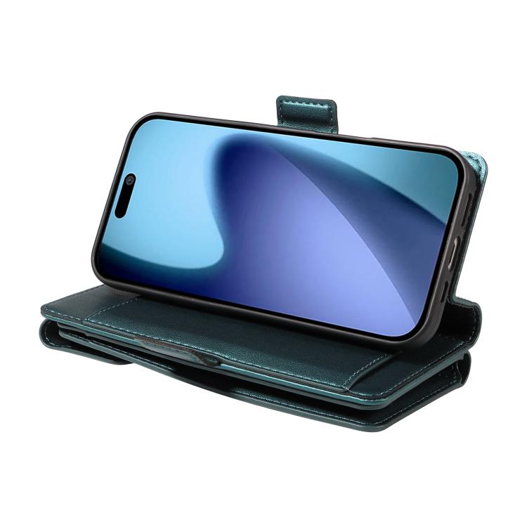 For iPhone Air Multi Card Wallet Leather Phone Case with Strap