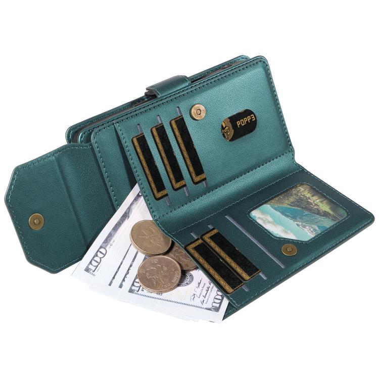 For iPhone Air Multi Card Wallet Leather Phone Case with Strap