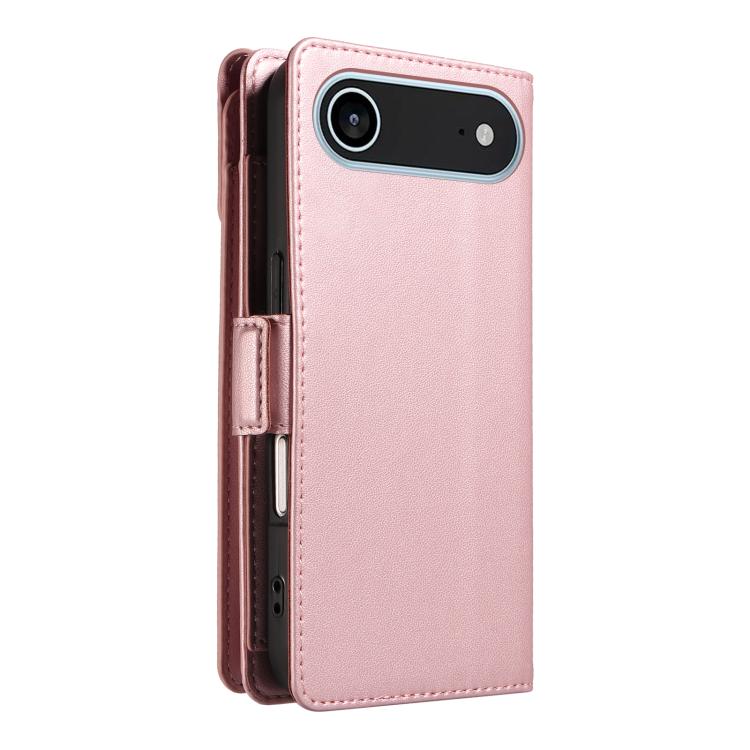 For iPhone Air Multi Card Wallet Leather Phone Case with Strap