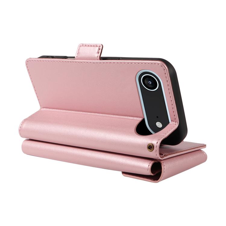 For iPhone Air Multi Card Wallet Leather Phone Case with Strap