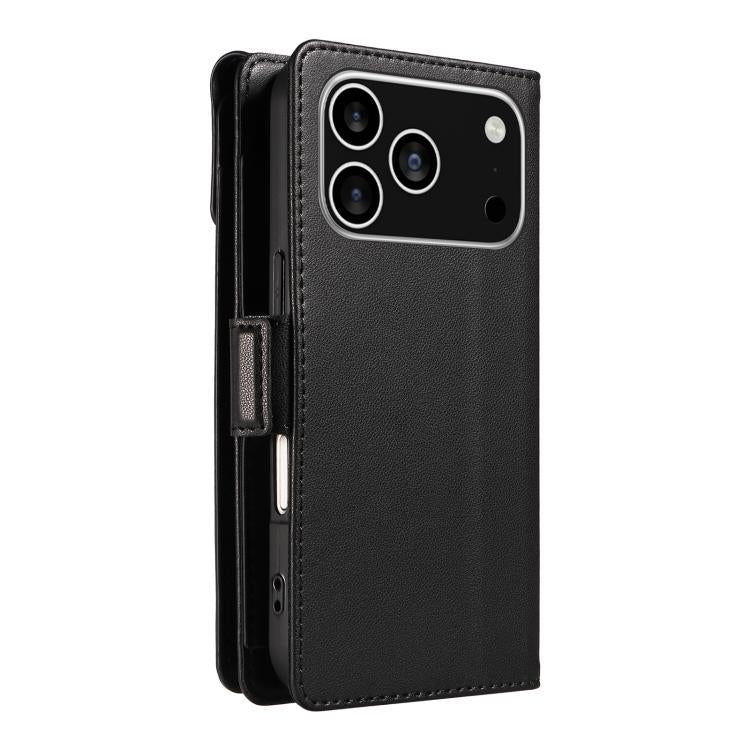 For iPhone 17 Pro Multi Card Wallet Leather Phone Case with Strap