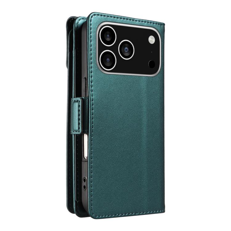 For iPhone 17 Pro Multi Card Wallet Leather Phone Case with Strap