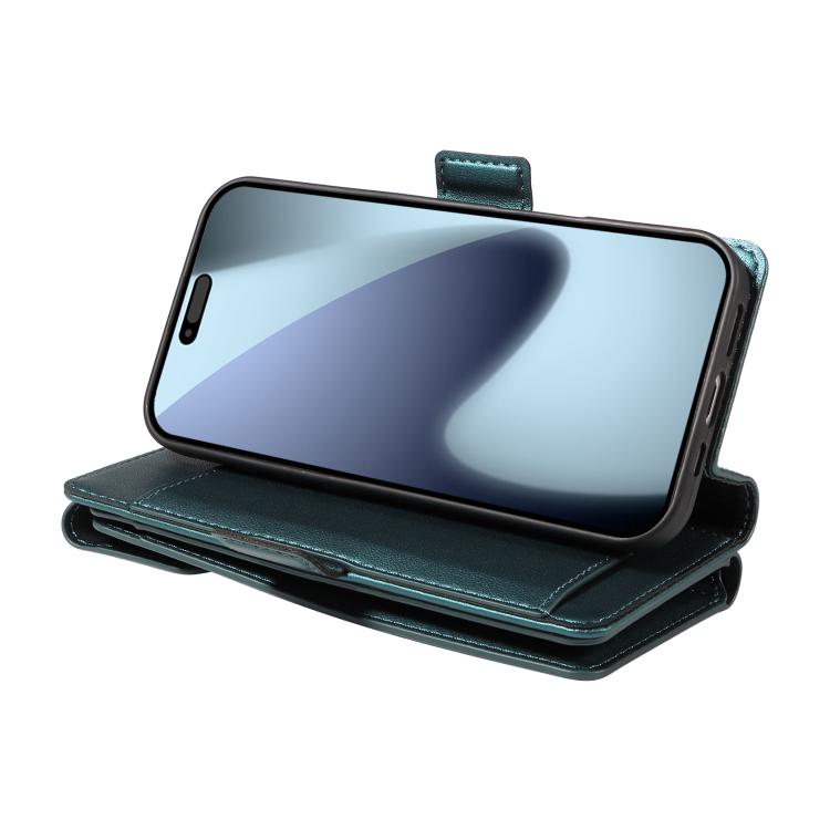 For iPhone 17 Pro Multi Card Wallet Leather Phone Case with Strap