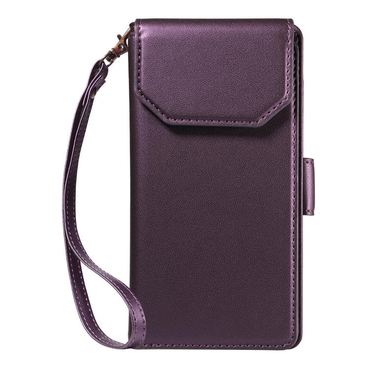 For iPhone 17 Pro Multi Card Wallet Leather Phone Case with Strap