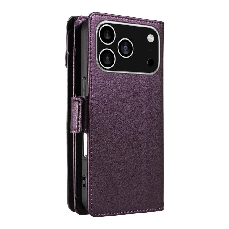 For iPhone 17 Pro Multi Card Wallet Leather Phone Case with Strap