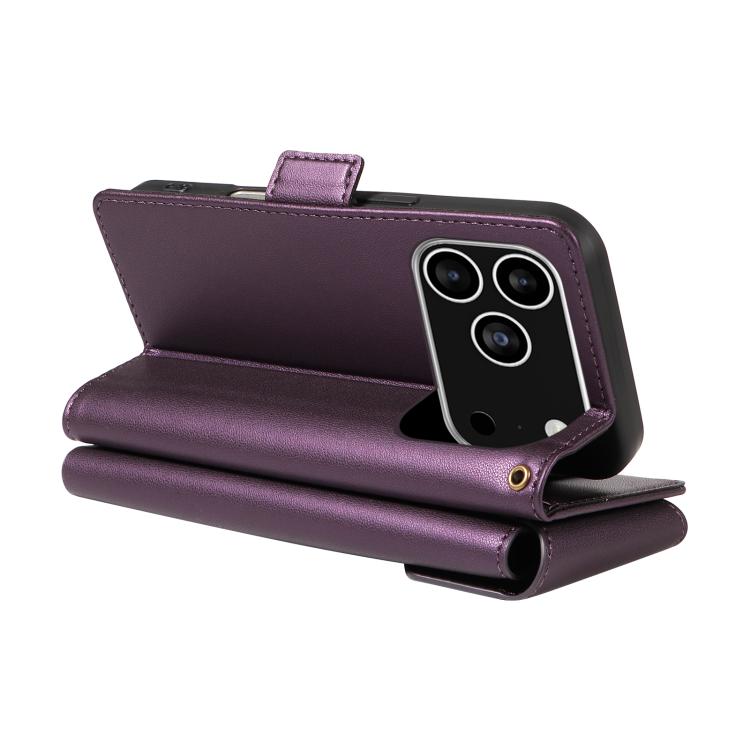 For iPhone 17 Pro Multi Card Wallet Leather Phone Case with Strap