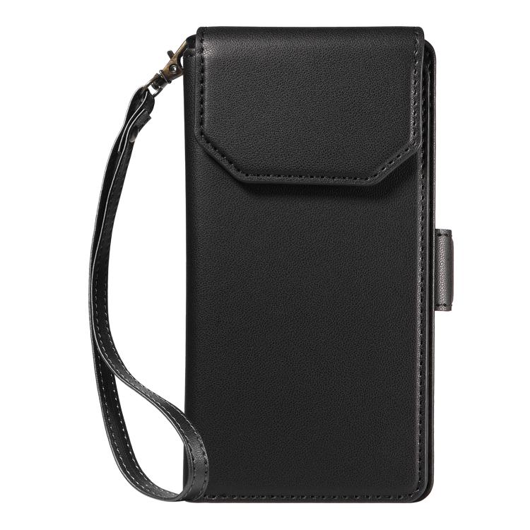 For iPhone 17 Pro Max Multi Card Wallet Leather Phone Case with Strap