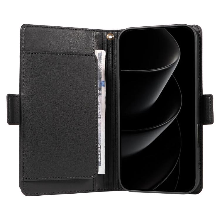 For iPhone 17 Pro Max Multi Card Wallet Leather Phone Case with Strap