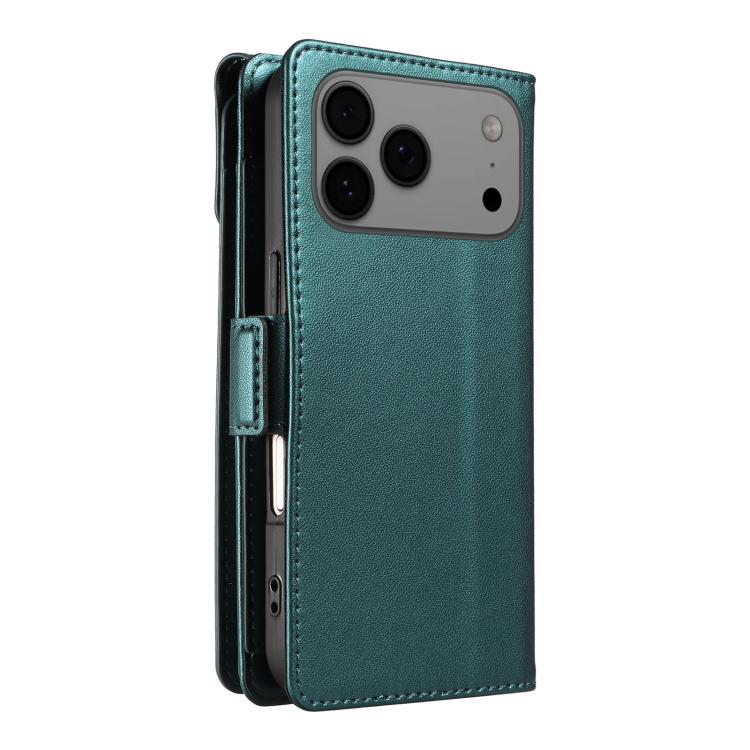 For iPhone 17 Pro Max Multi Card Wallet Leather Phone Case with Strap