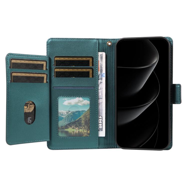 For iPhone 17 Pro Max Multi Card Wallet Leather Phone Case with Strap