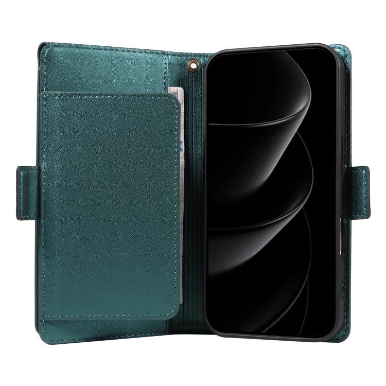 For iPhone 17 Pro Max Multi Card Wallet Leather Phone Case with Strap