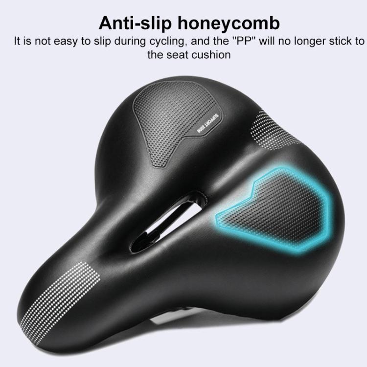 Mountain Bike Shock-absorbing Spring Seat Saddle - Black