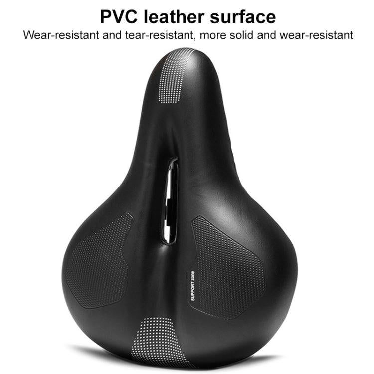 Mountain Bike Shock-absorbing Spring Seat Saddle - Black