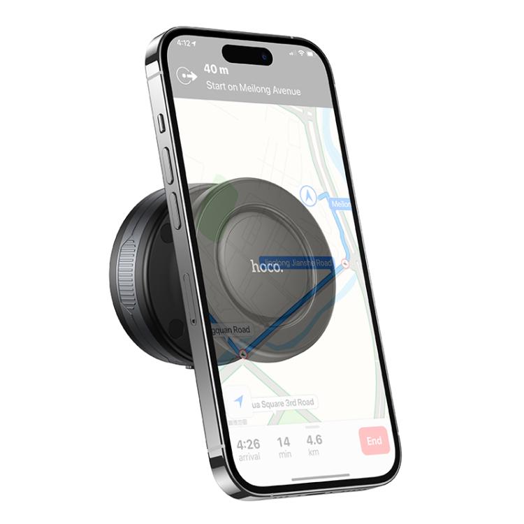 hoco H87 Dragon Electric Suction Cup Ring Magnetic Car Holder - Black