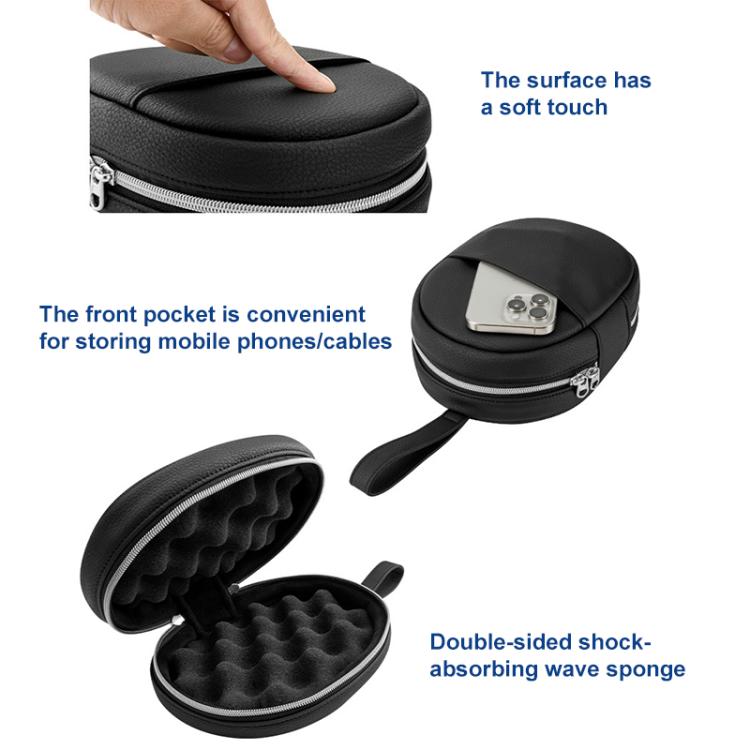 For Bose QC Series Portable PU Bag Headset   Storage Protective Case - Black